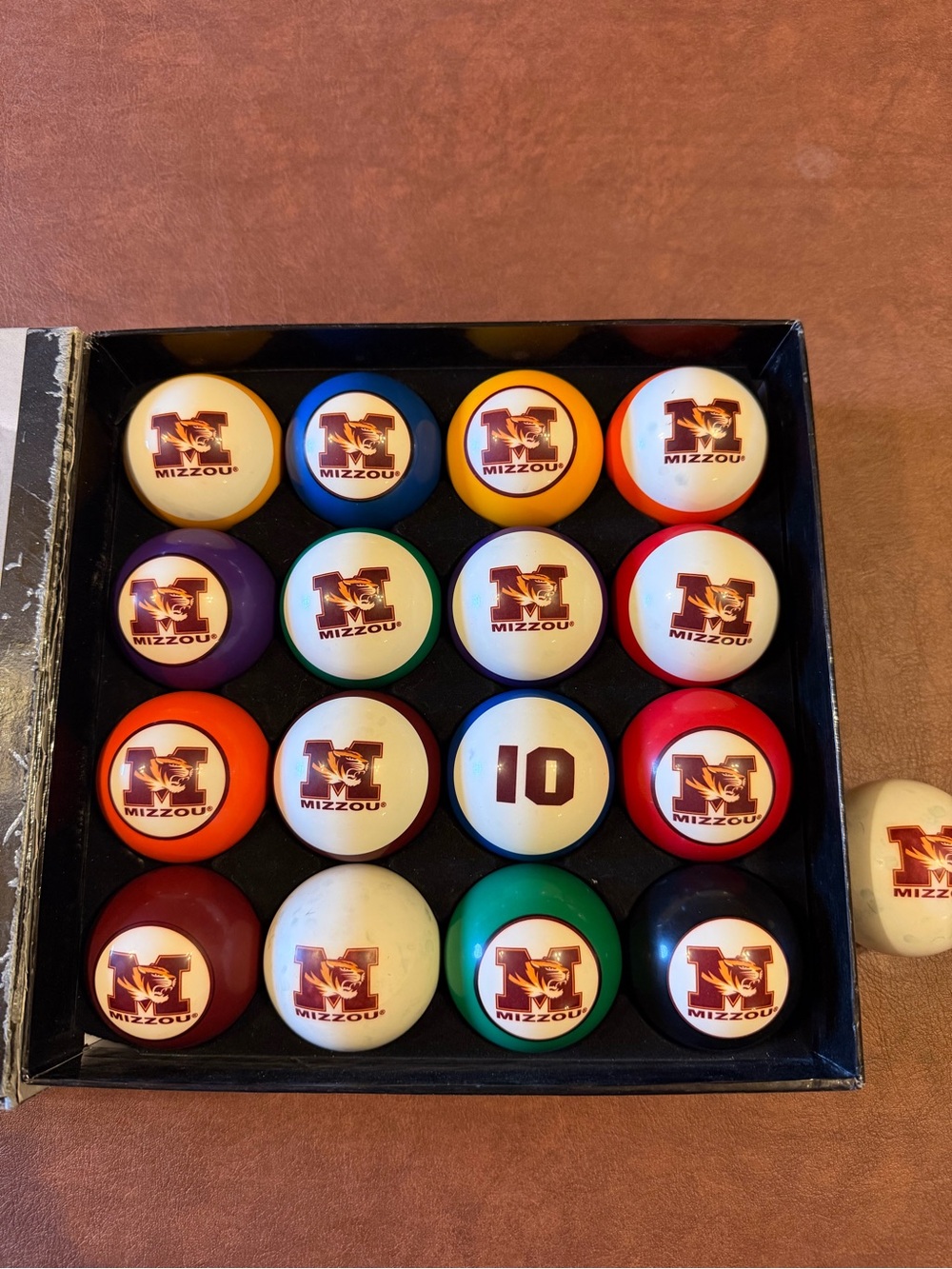 Mizzou Branded Pool Ball Set - Assorted Colors